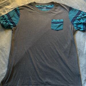 Blue Crown tribal tee